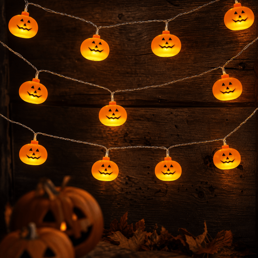 NOCTELLE Pumpkin Face Halloween LED String